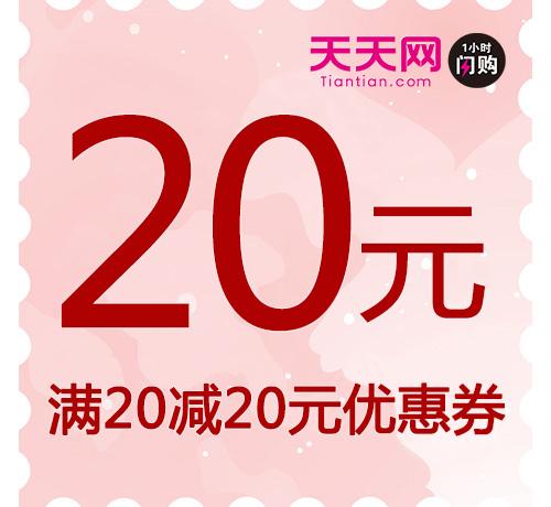 天天网满20减20元优惠券