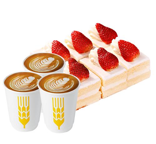 3杯咖啡+奶油格格蛋糕