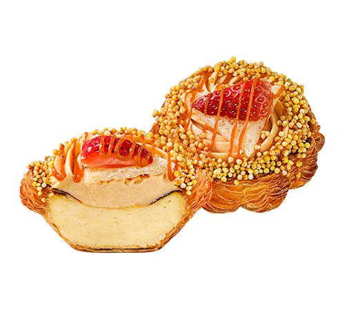 焦糖奶皮子可颂挞糕点