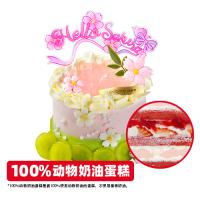 春樱油画草莓红丝绒蛋糕
